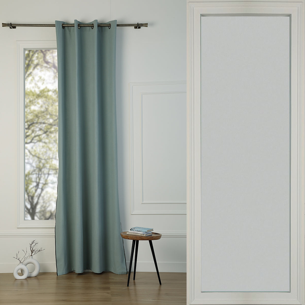 Eyelet curtain with cotton canvas 140x260 JULES