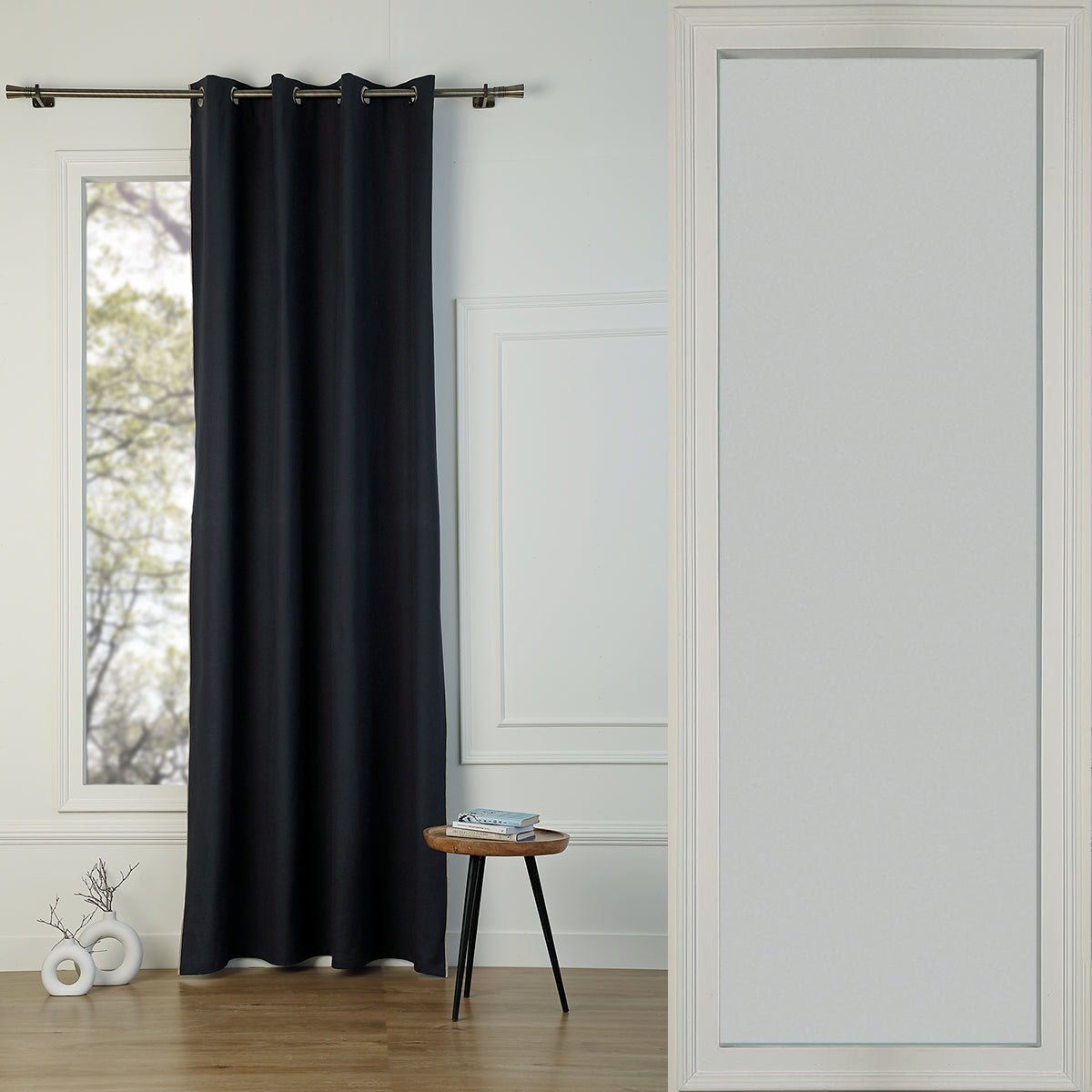 Eyelet curtain with cotton canvas 140x260 JULES