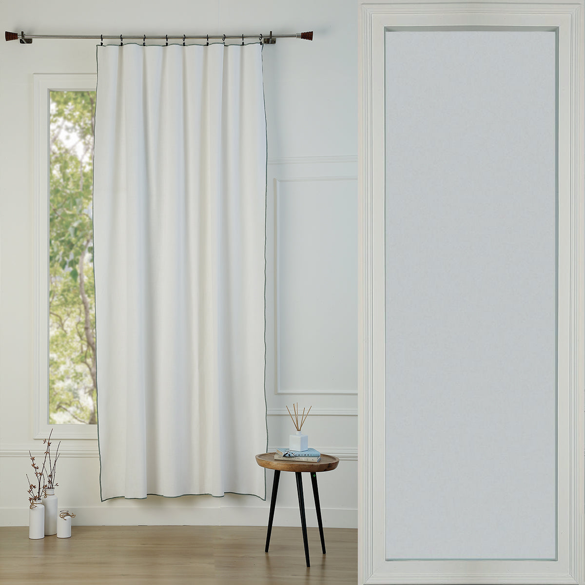 Curtain panel with cotton canvas 140x260 JULES