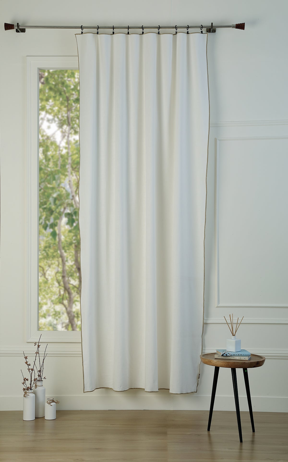 Curtain panel with cotton canvas 140x260 JULES