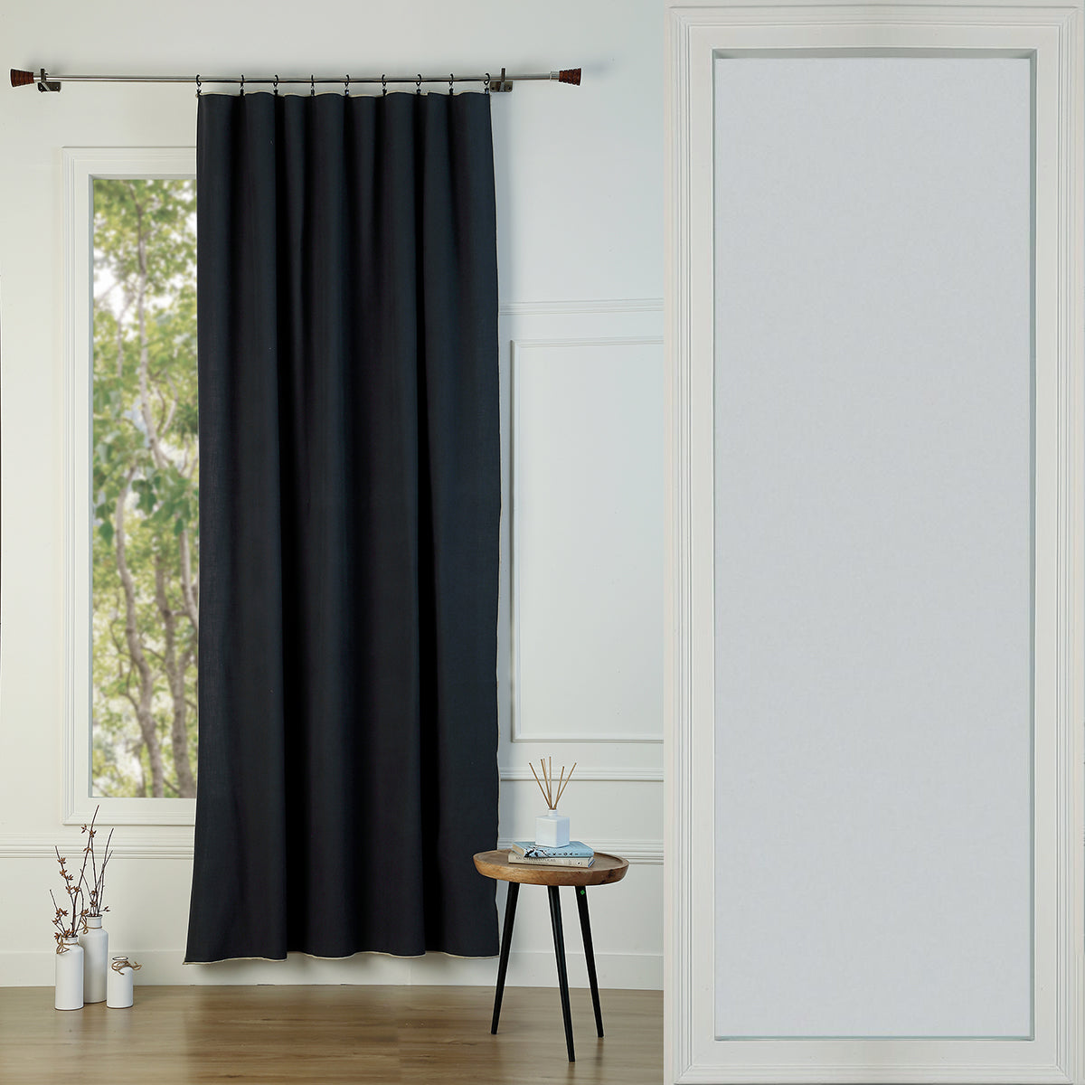 Curtain panel with cotton canvas 140x260 JULES