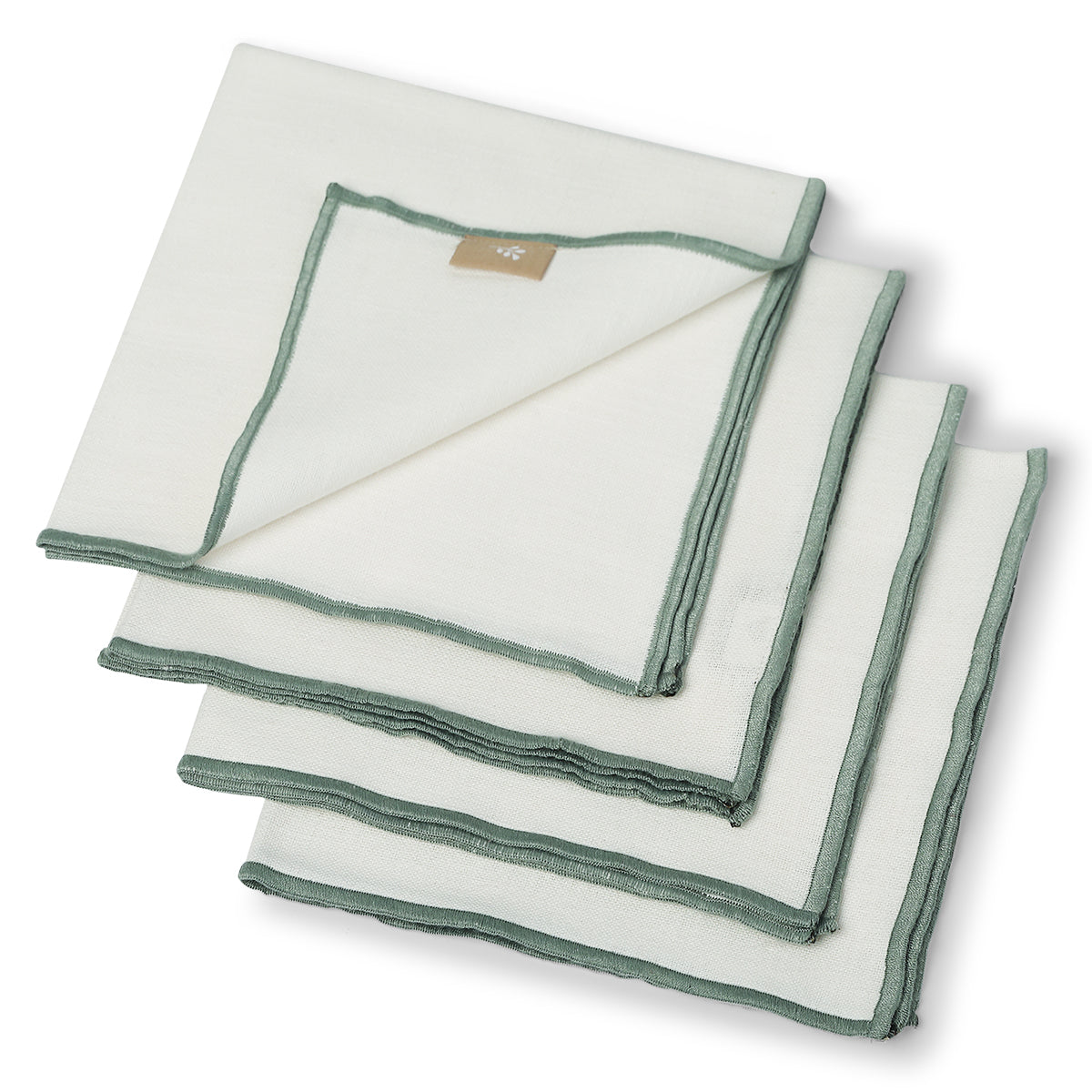 Set di 4 tovaglioli in tela di cotone 45x45 JULES