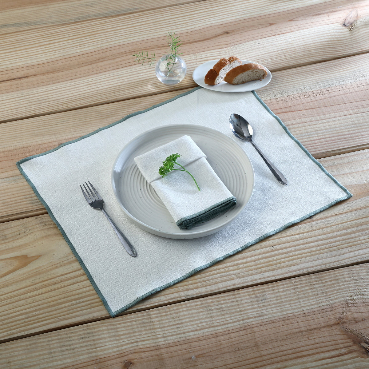 Set di 4 tovaglioli in tela di cotone 45x45 JULES
