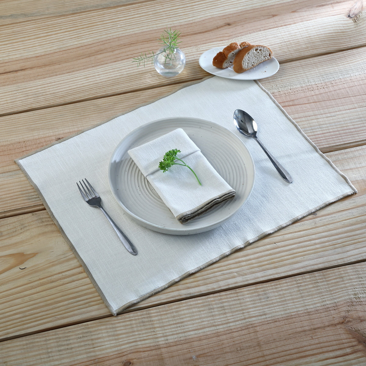 Set di 4 tovaglioli in tela di cotone 45x45 JULES