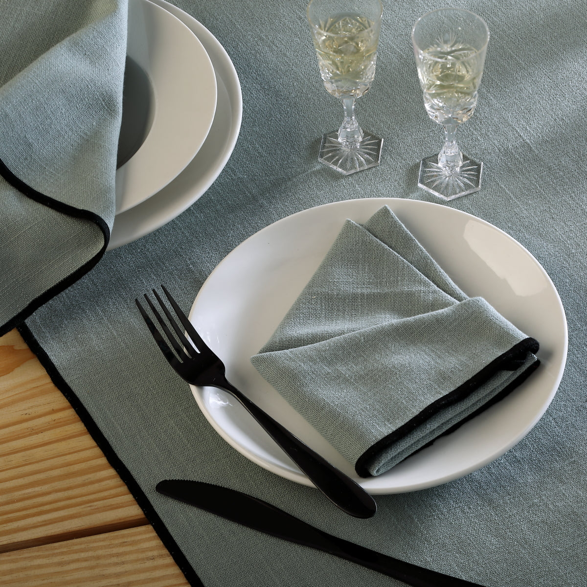 Set di 4 tovaglioli in tela di cotone 45x45 JULES
