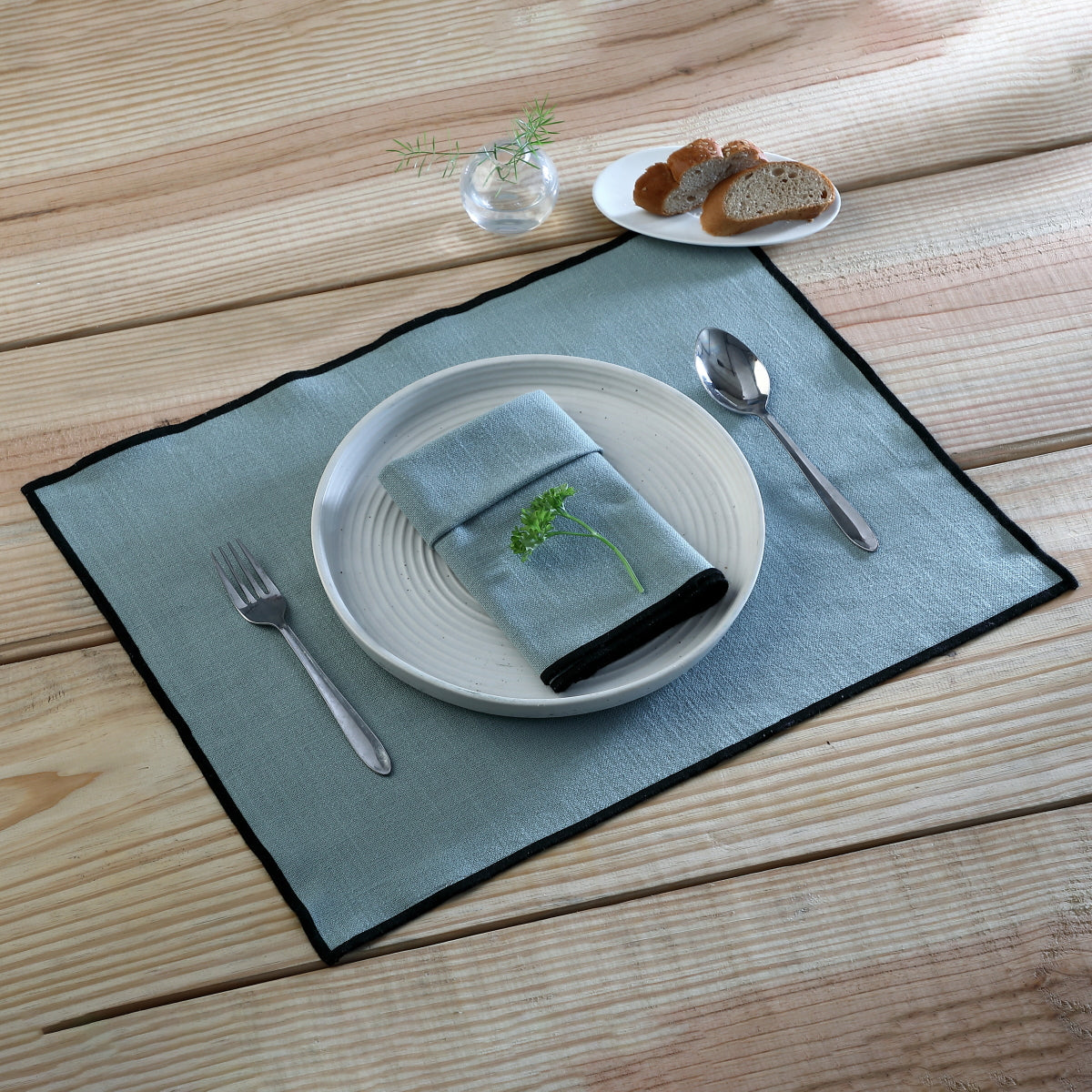 Set di 4 tovaglioli in tela di cotone 45x45 JULES