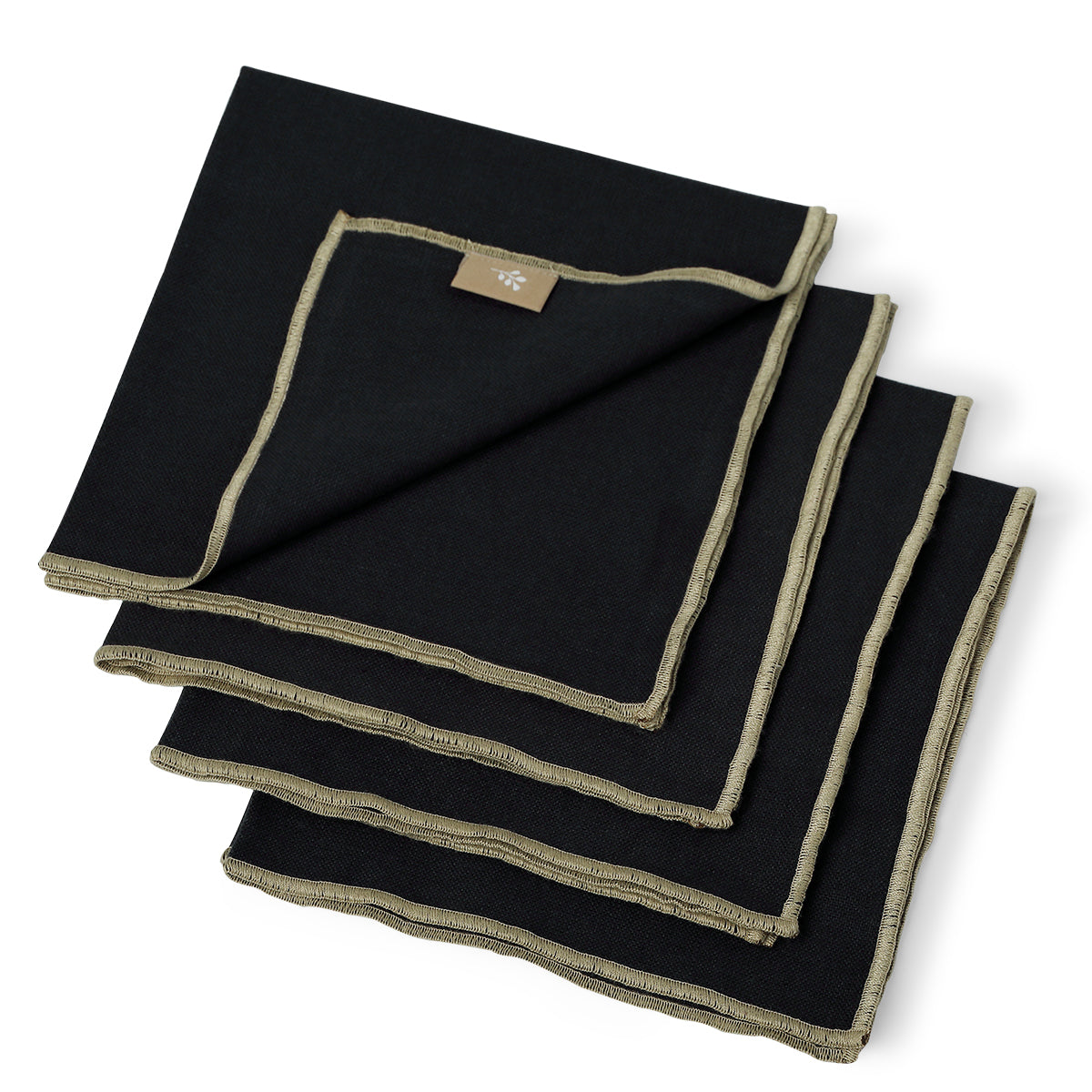 Set di 4 tovaglioli in tela di cotone 45x45 JULES