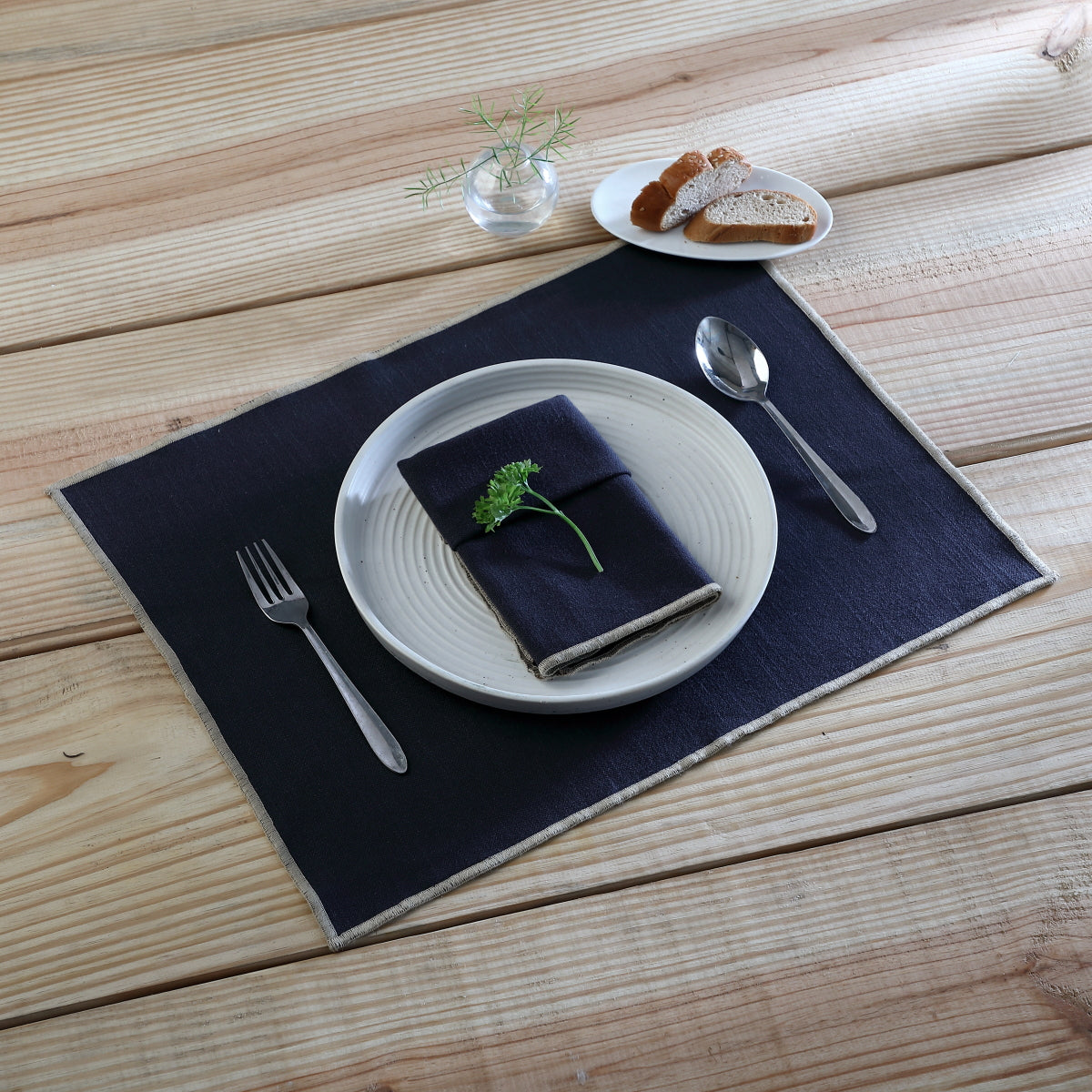 Set di 4 tovaglioli in tela di cotone 45x45 JULES