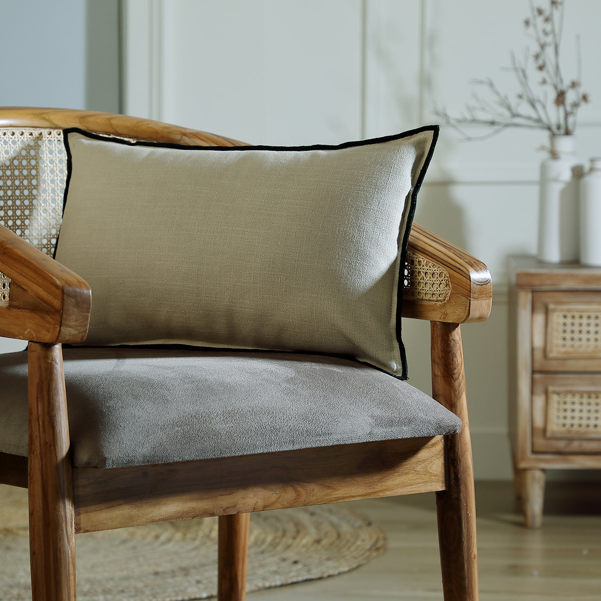 Cuscino in tela di cotone 60x40 JULES