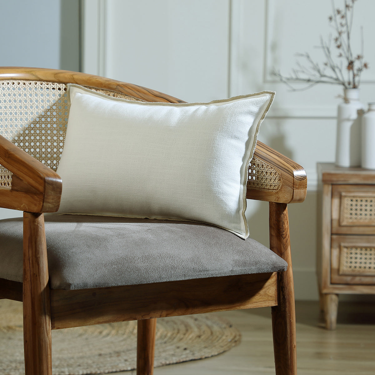 Coussin toile de coton 50x30 JULES - febronie.com