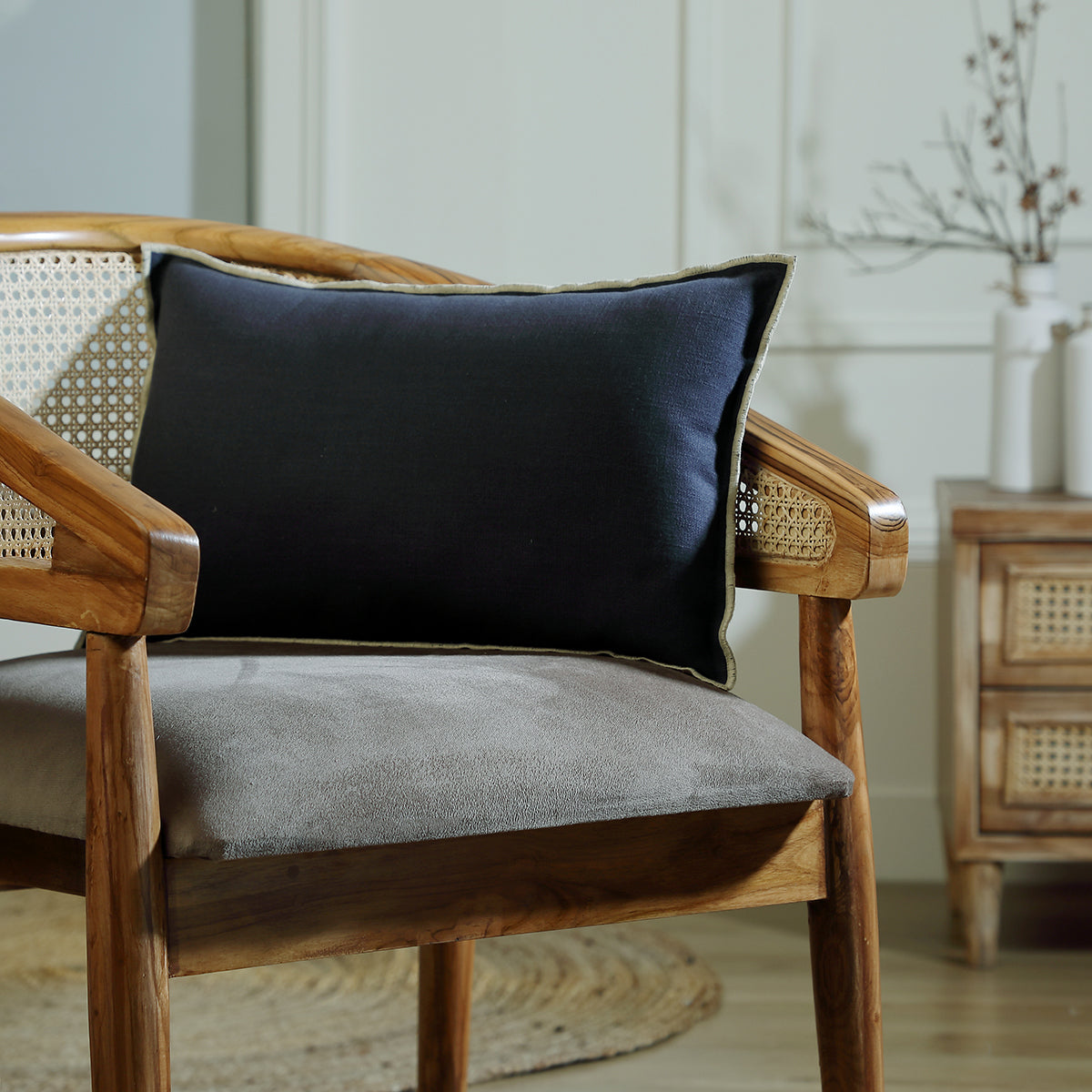 Cushion in cotton canvas 50x30 JULES