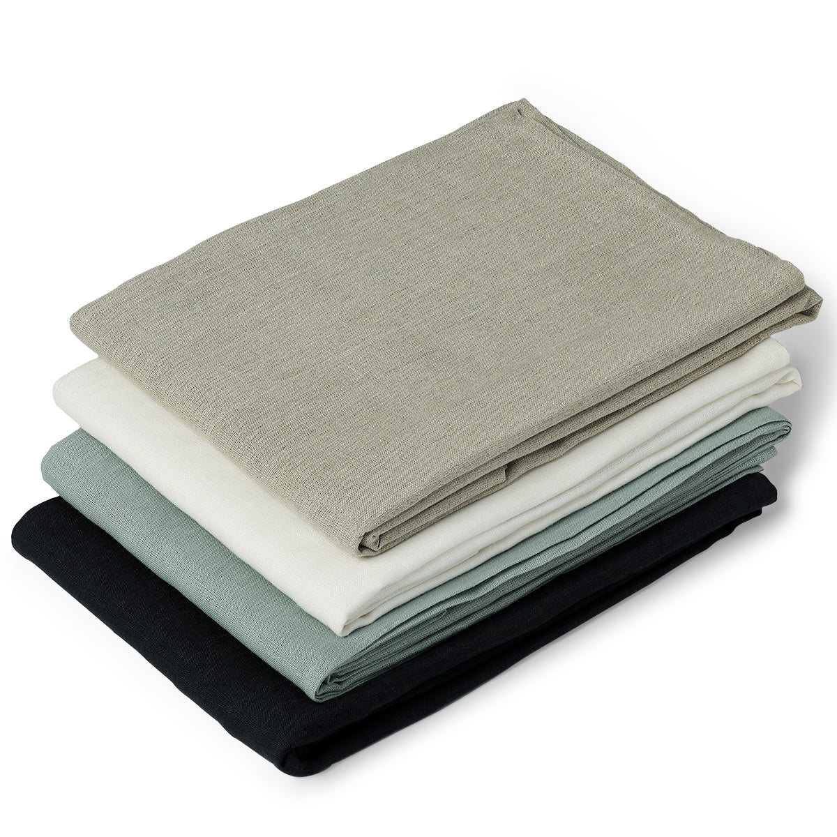 Eyelet curtain in washed linen 140x260 PAUL