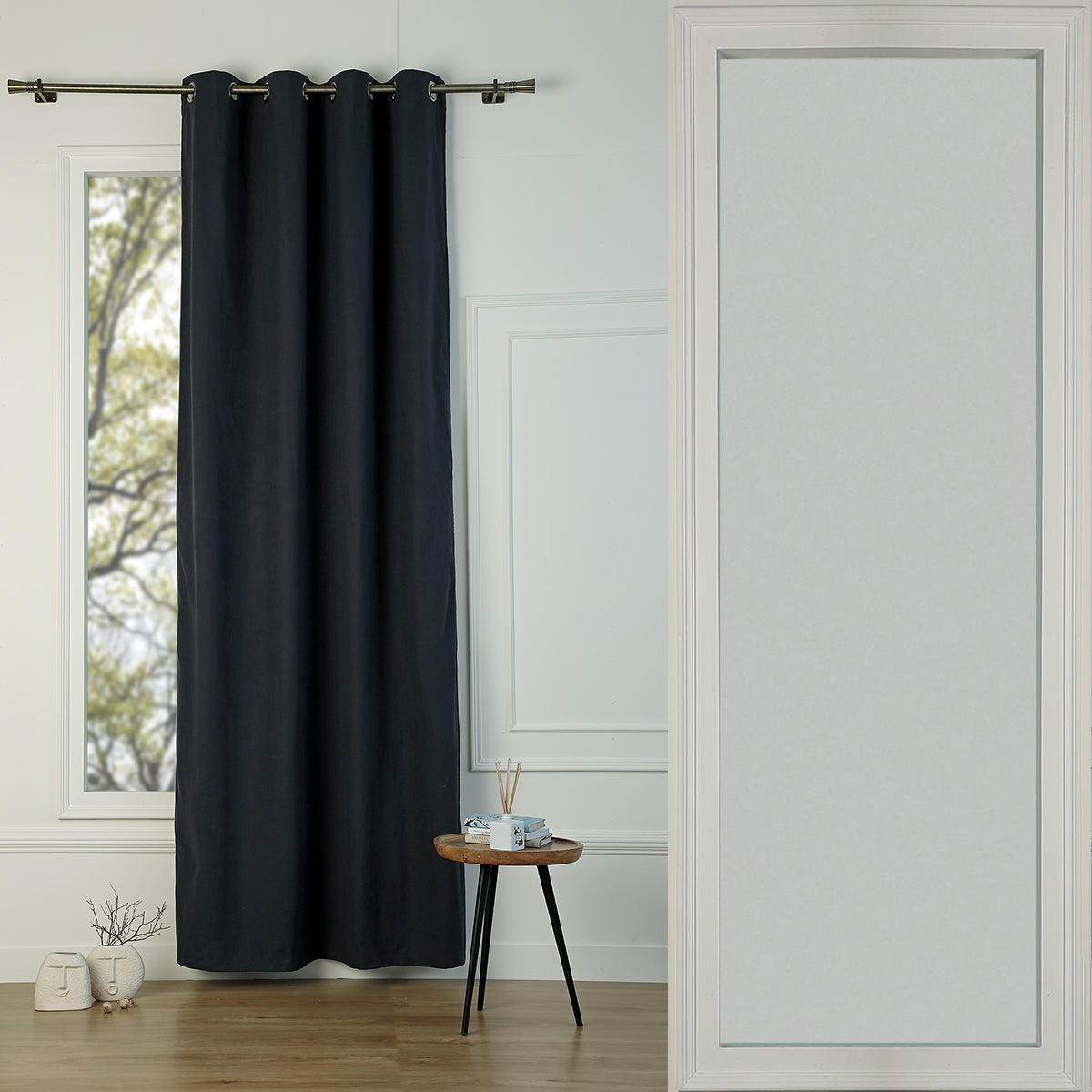 Washed linen eyelet curtain 140x290 PAUL