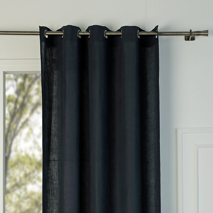 Washed linen eyelet curtain 140x290 PAUL