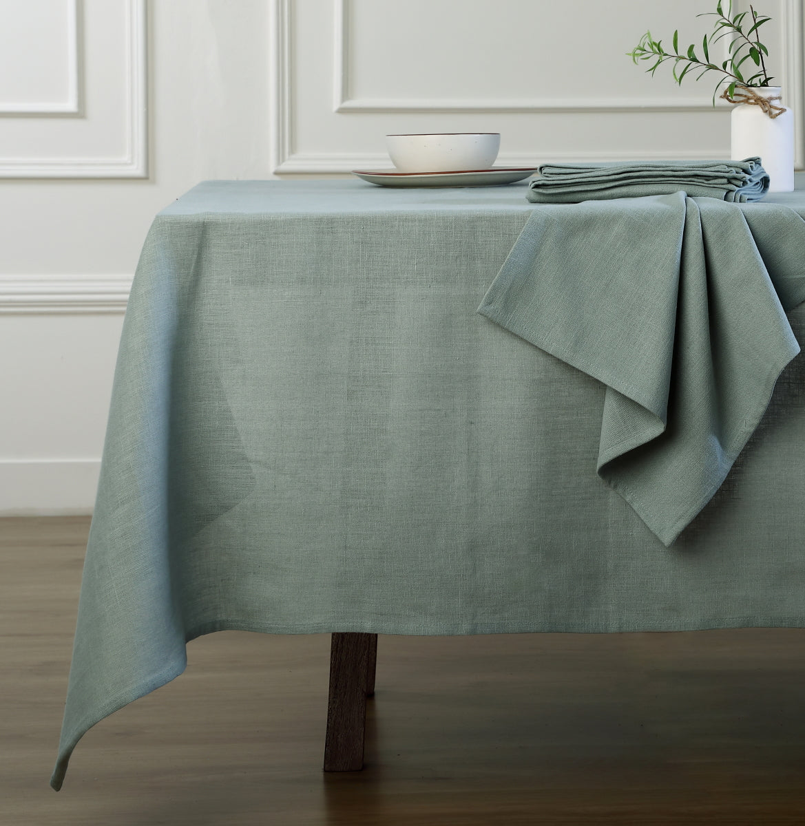 Tablecloth in washed linen 140x140 PAUL