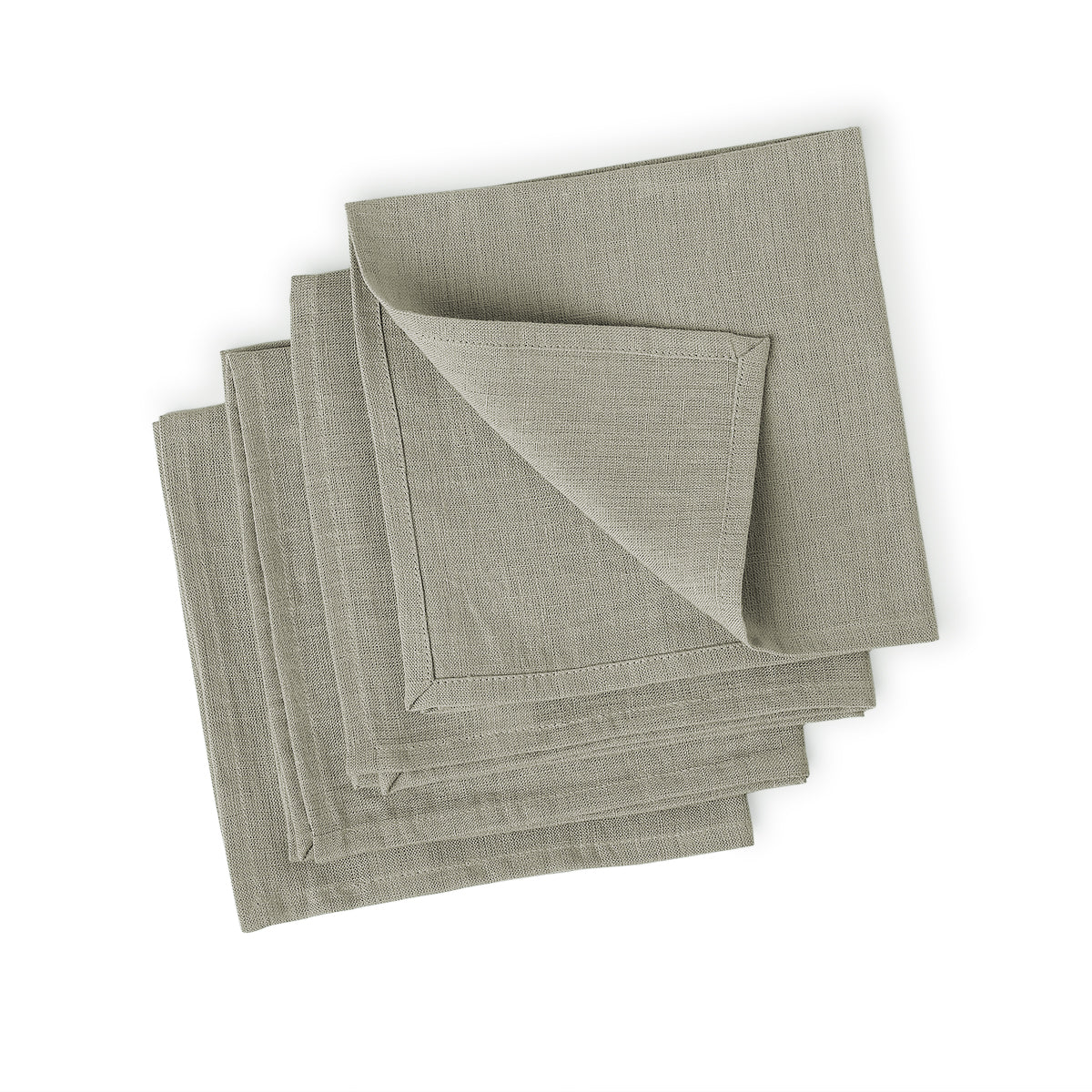 Table napkins (x4) in washed linen 45x45 PAUL