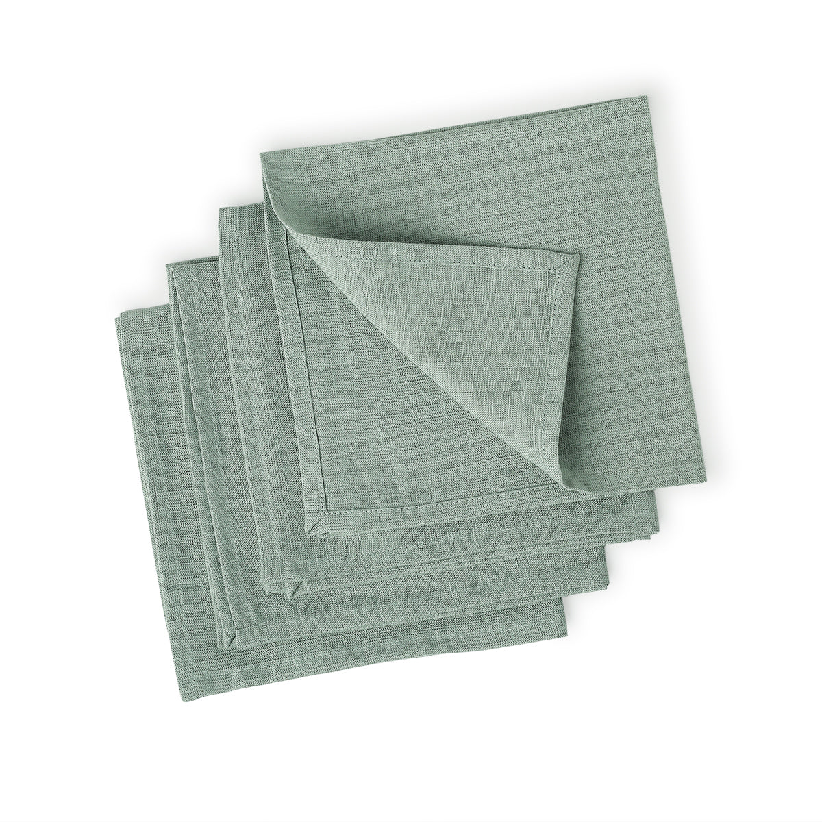 Table napkins (x4) in washed linen 45x45 PAUL