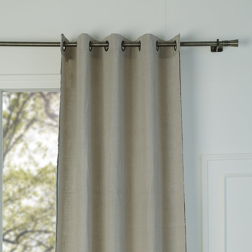 Washed linen eyelet curtain 140x290 GABRIEL