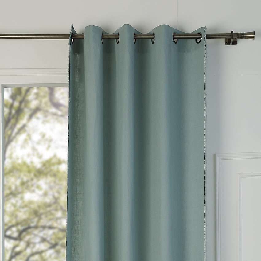 Washed linen eyelet curtain 140x290 GABRIEL