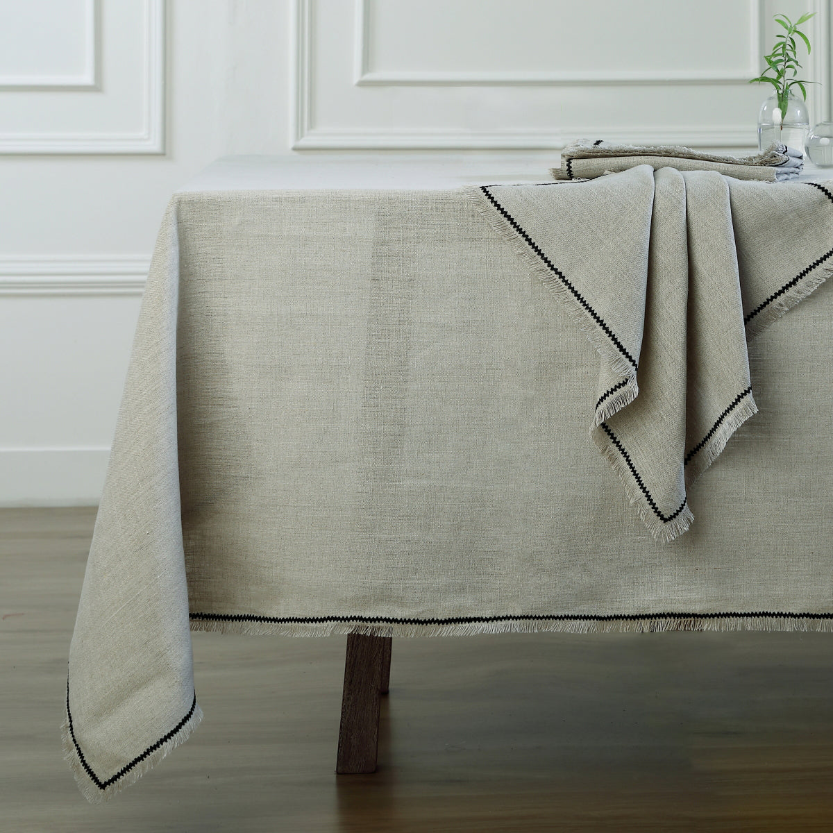Tablecloth in washed linen 140x140 GABRIEL