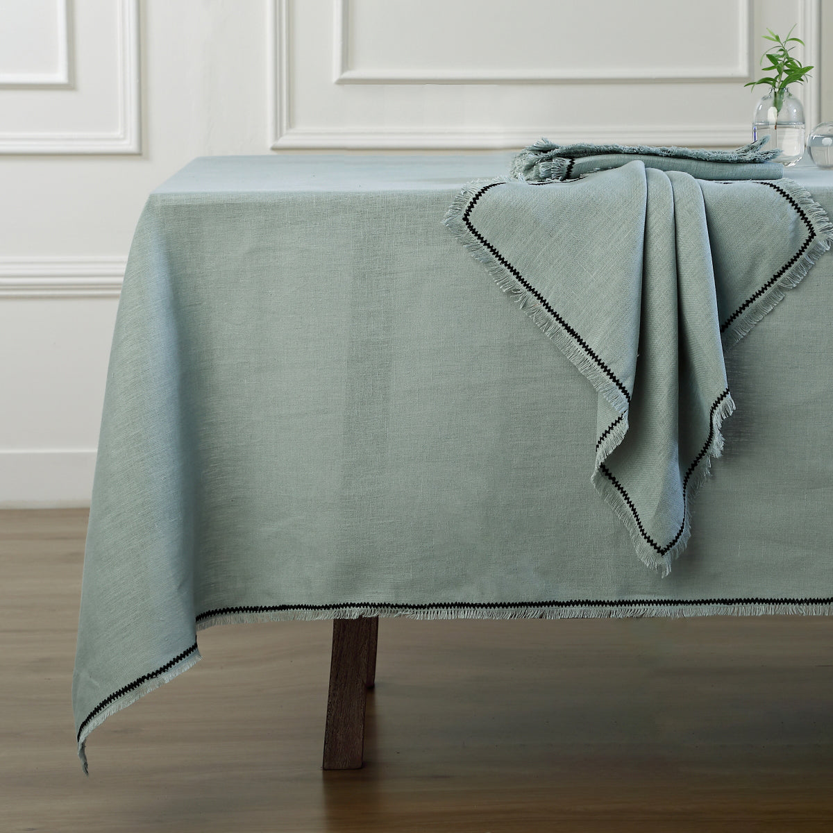 Tablecloth in washed linen 140x140 GABRIEL