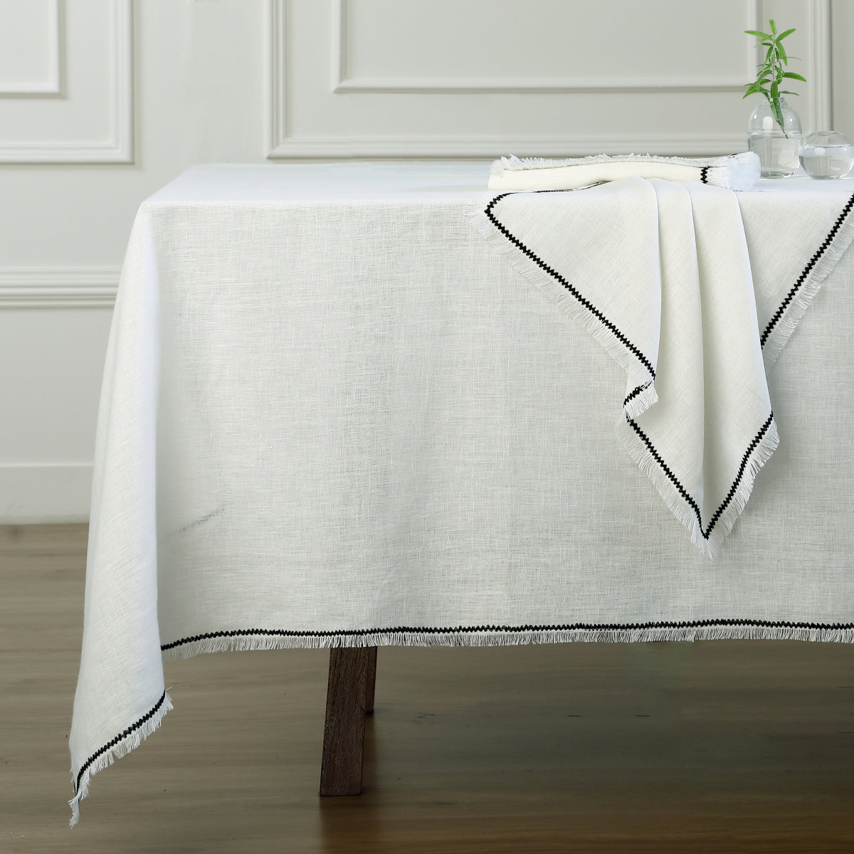 Table napkins (x4) in washed linen 45x45 GABRIEL