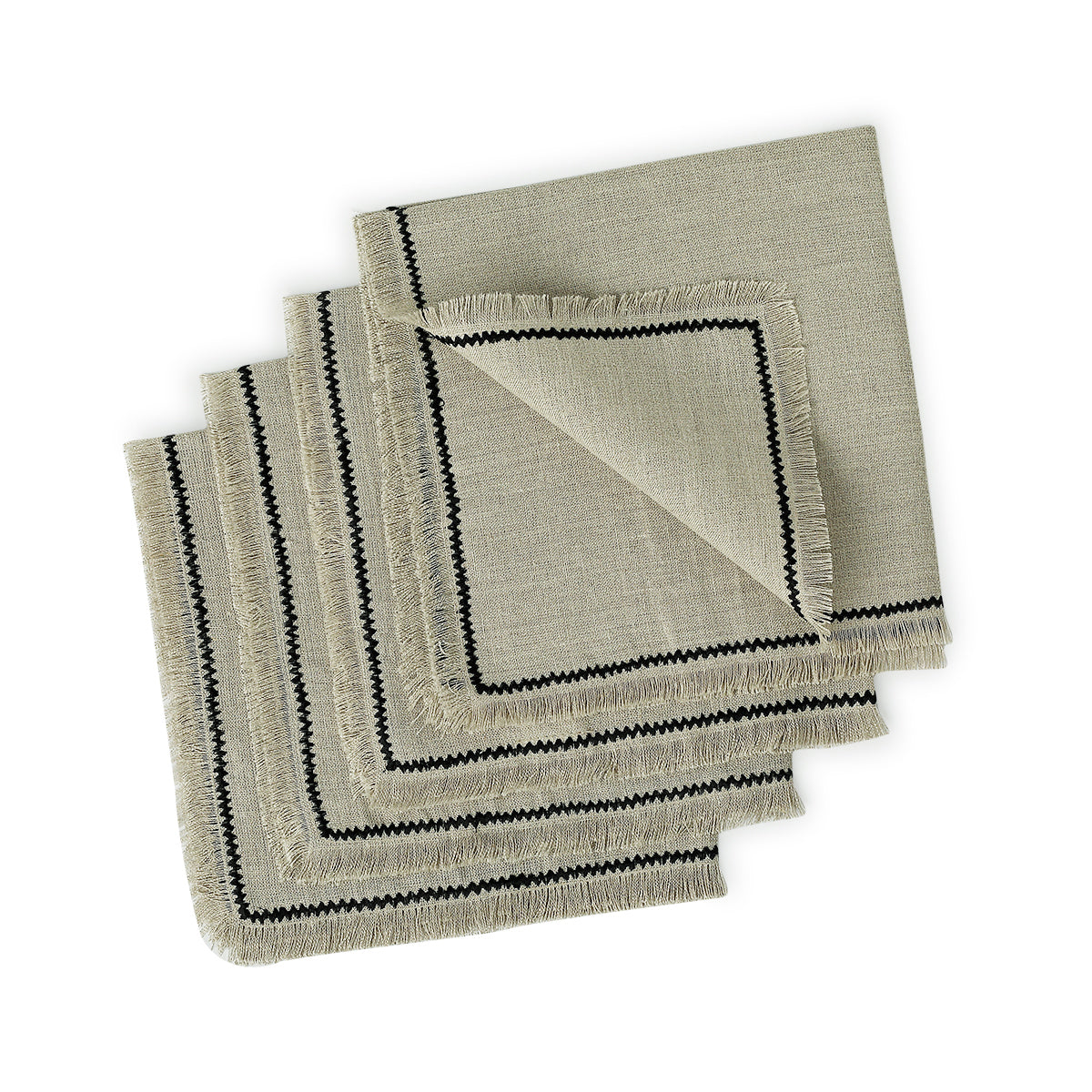 Table napkins (x4) in washed linen 45x45 GABRIEL