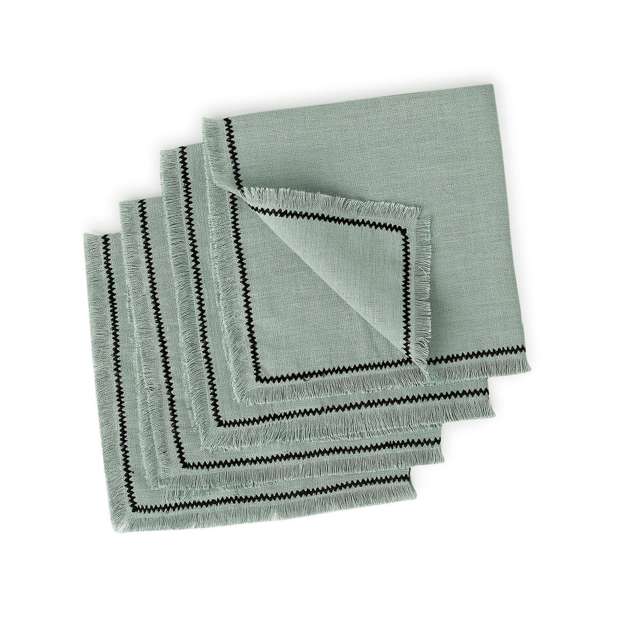 Table napkins (x4) in washed linen 45x45 GABRIEL