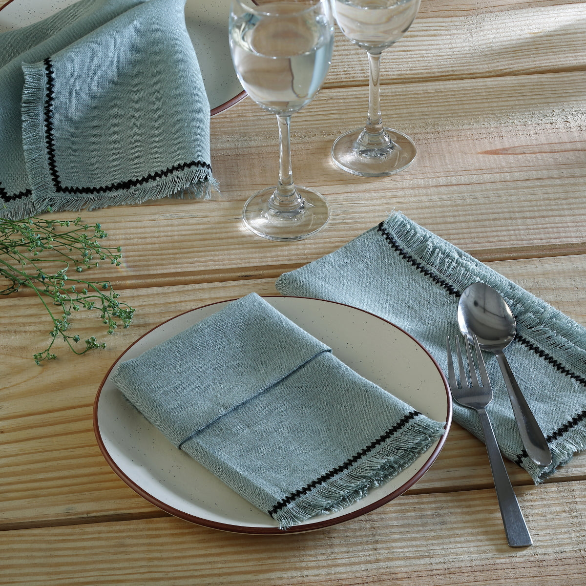 Table napkins (x4) in washed linen 45x45 GABRIEL