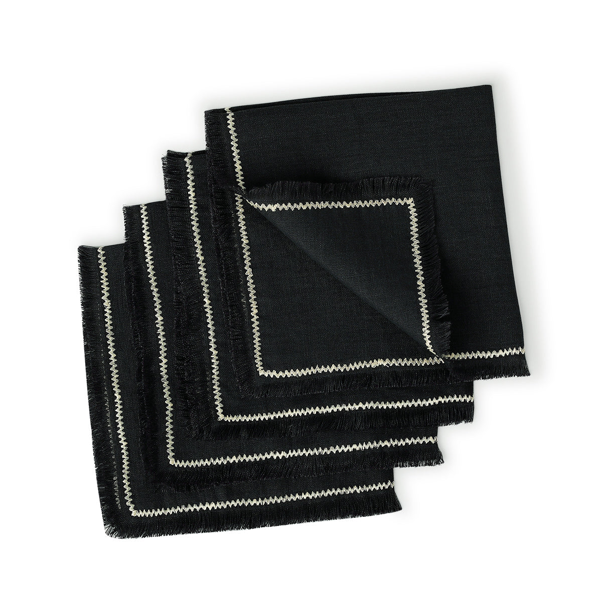 Table napkins (x4) in washed linen 45x45 GABRIEL