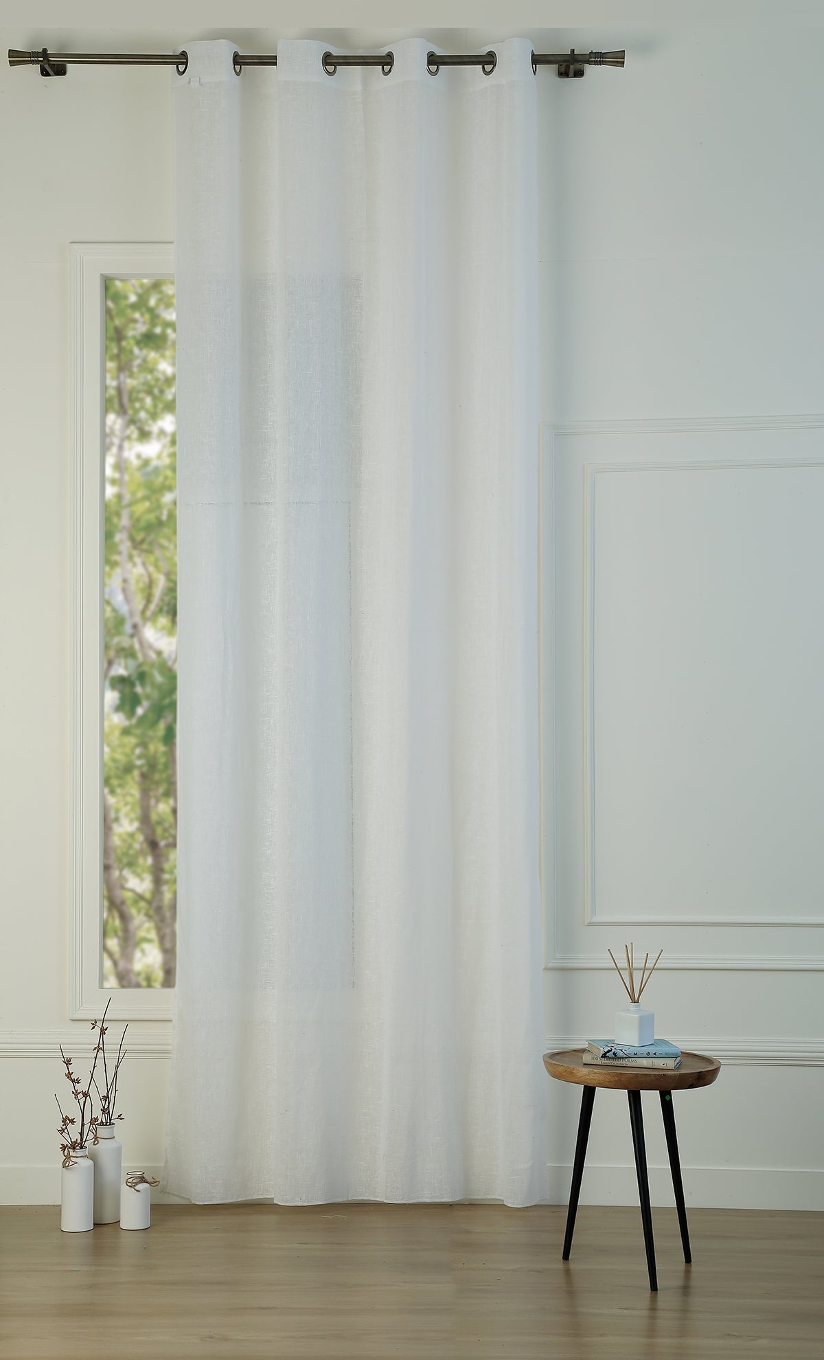 Eyelet curtain in polycotton 140x290 LEO