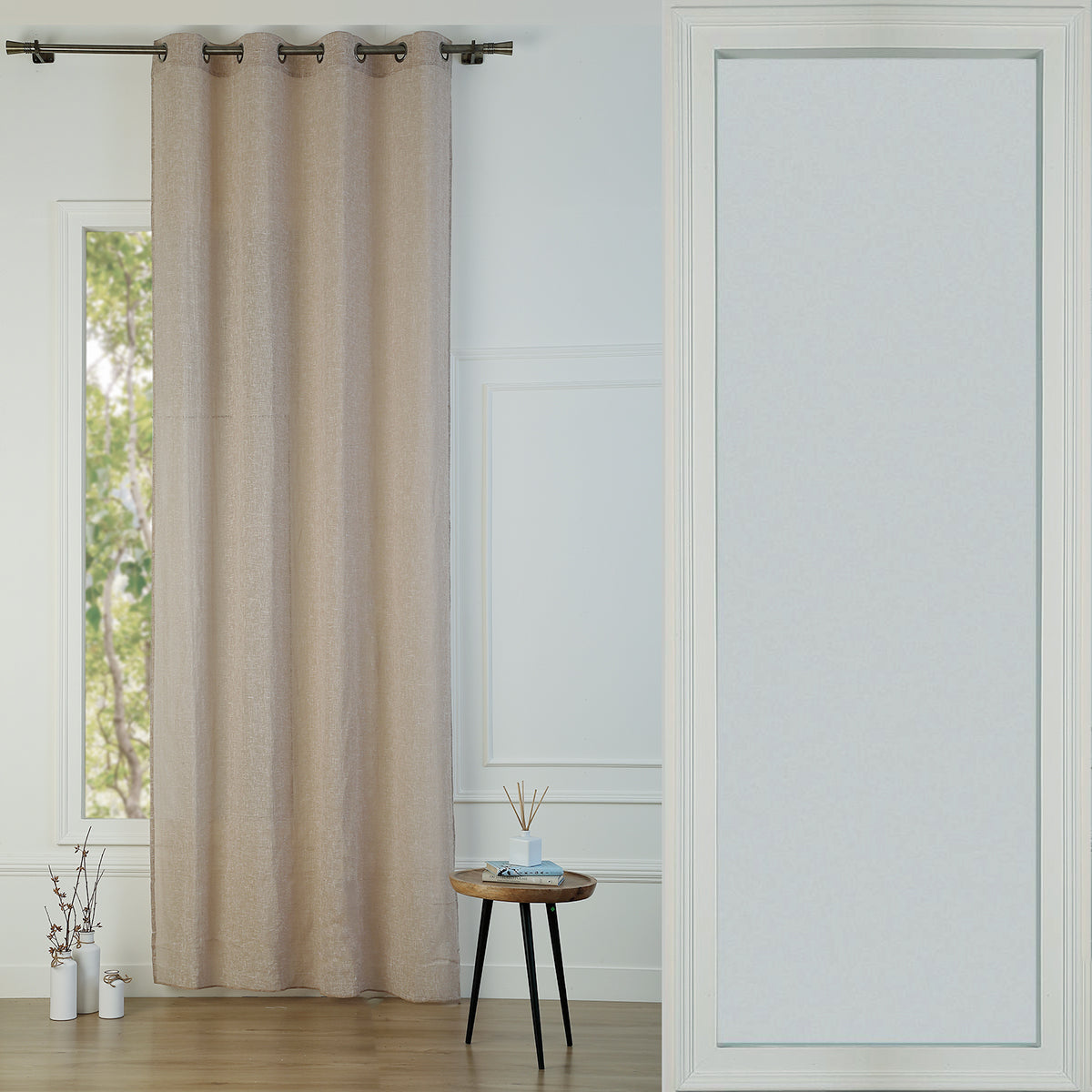 Eyelet curtain in polycotton 140x290 LEO
