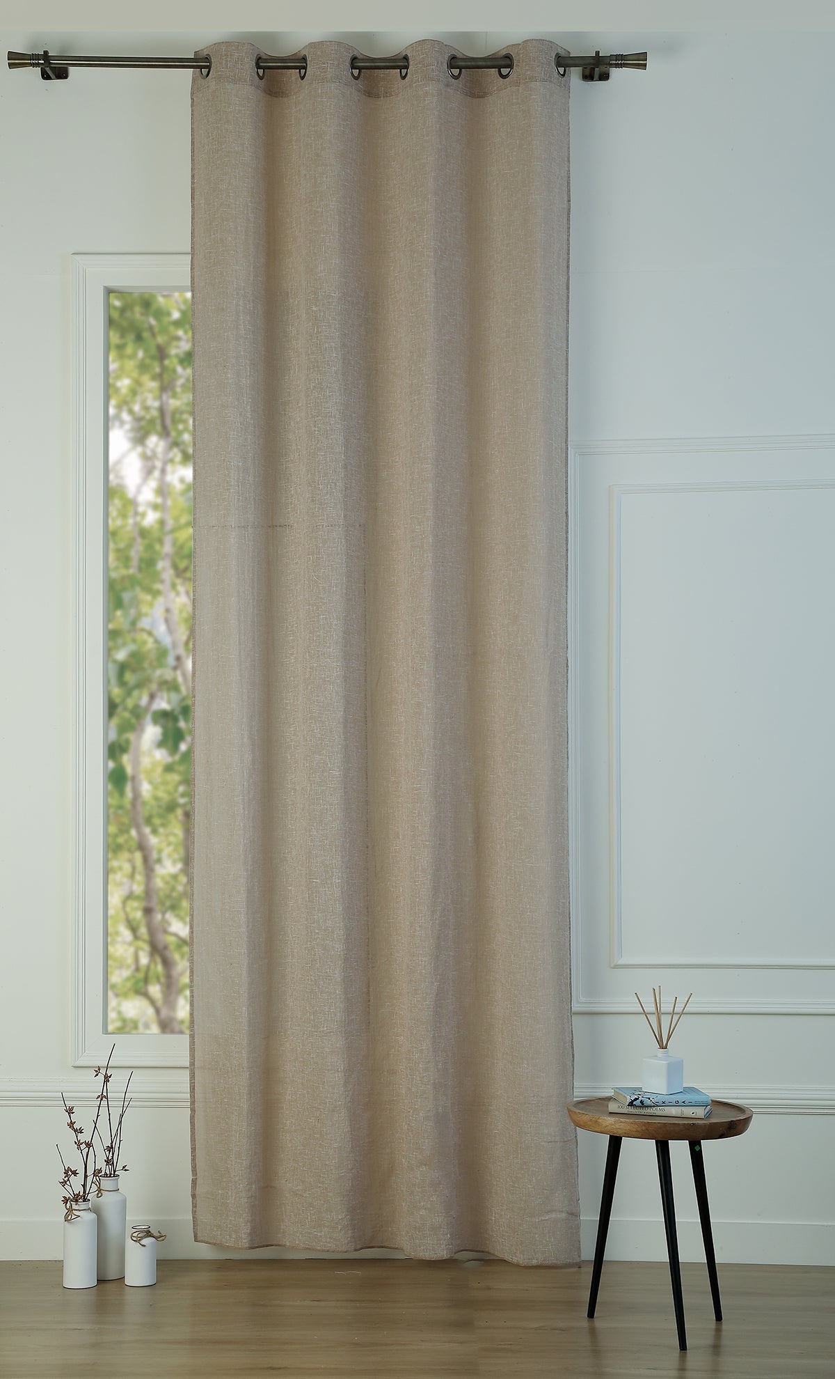 Eyelet curtain in polycotton 140x290 LEO