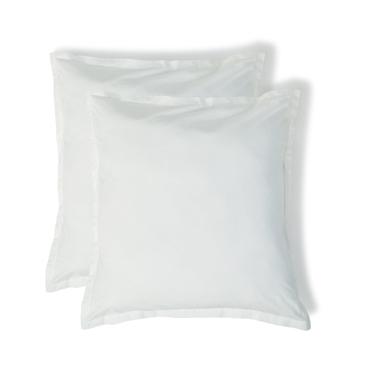 Taie d'oreiller (x2) percale de coton blanc NINA