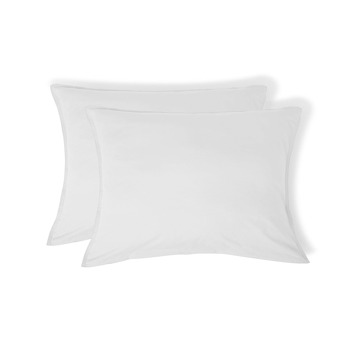 Pillowcase (x2) in washed cotton white LUNA