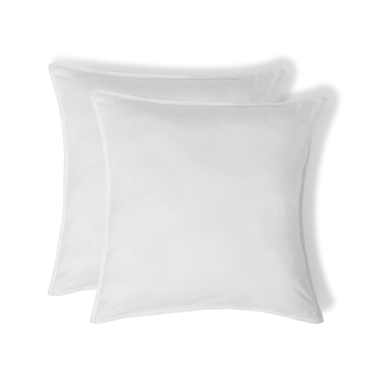 Taie d'oreiller brodée (x2) coton lavé blanc LUNA - febronie.com