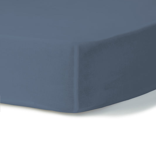 Drap housse percale de coton denim NINA - febronie.com