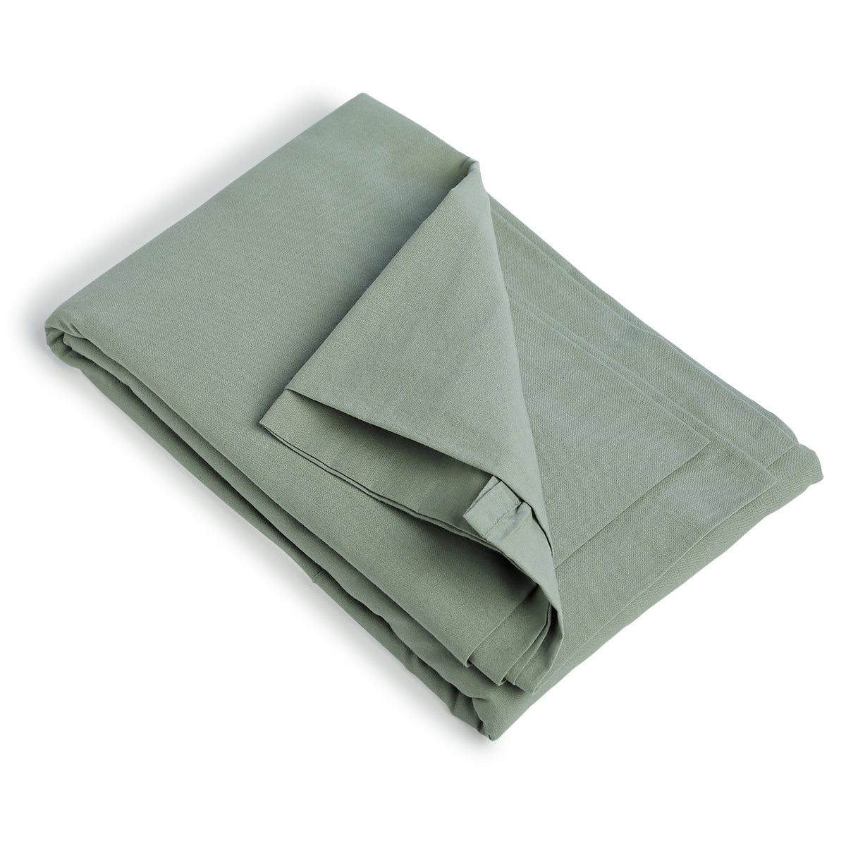 Lenzuolo con angoli in cotone lavato verde celadon LUNA