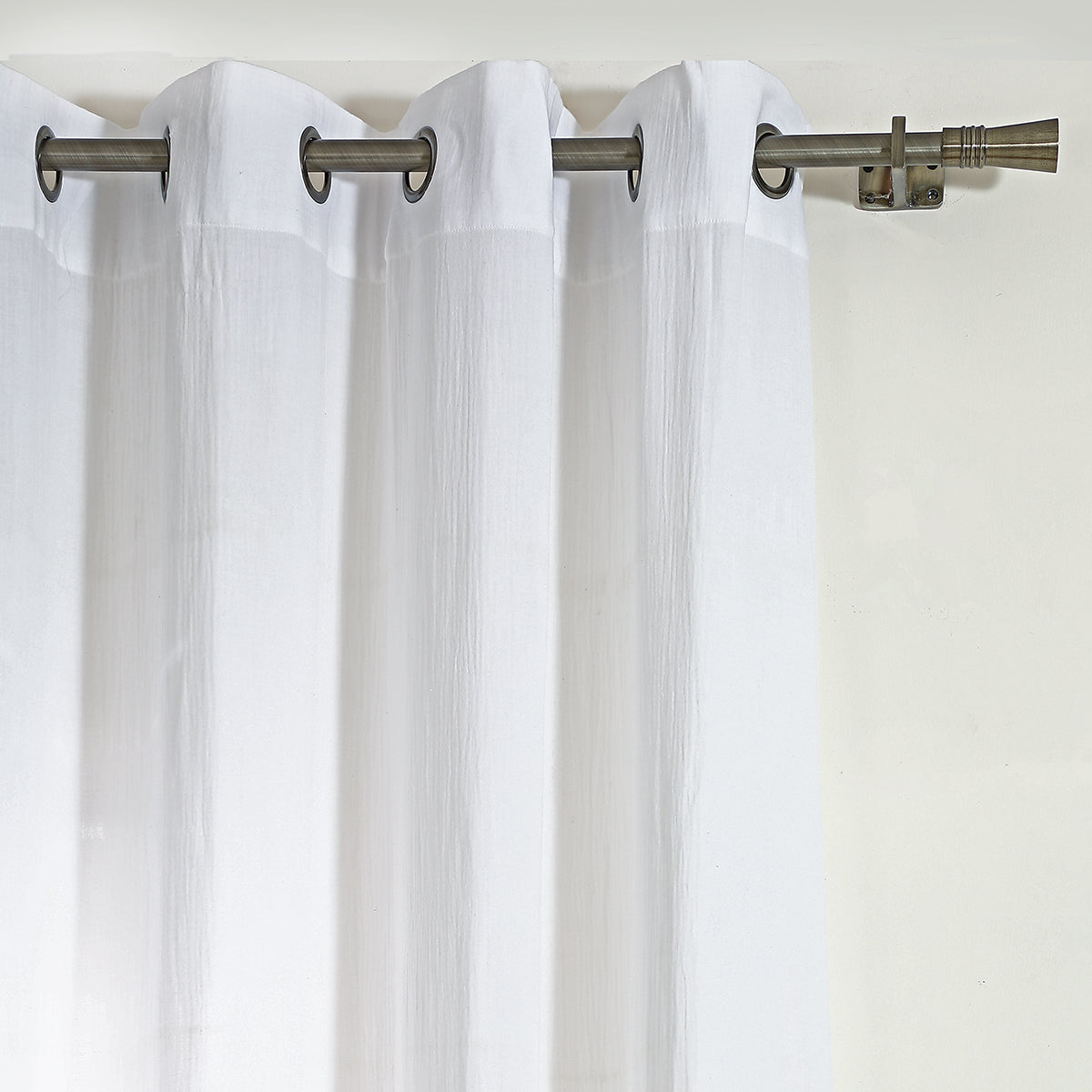 Eyelet curtain in cotton gauze 140x290 CARLA