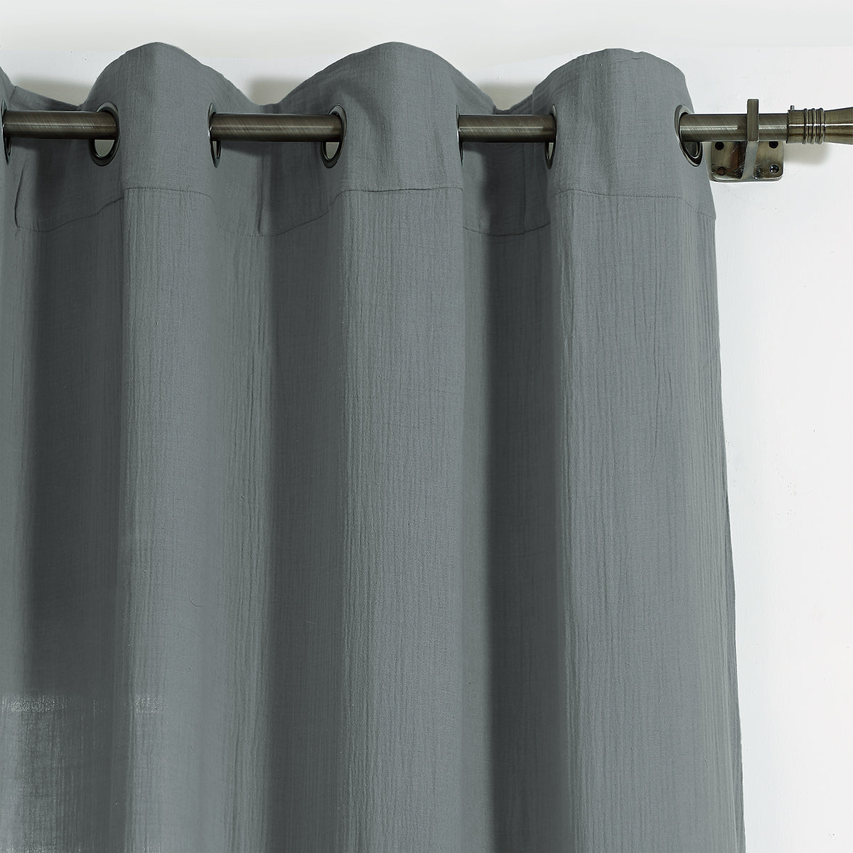 Eyelet curtain in cotton gauze 140x290 CARLA