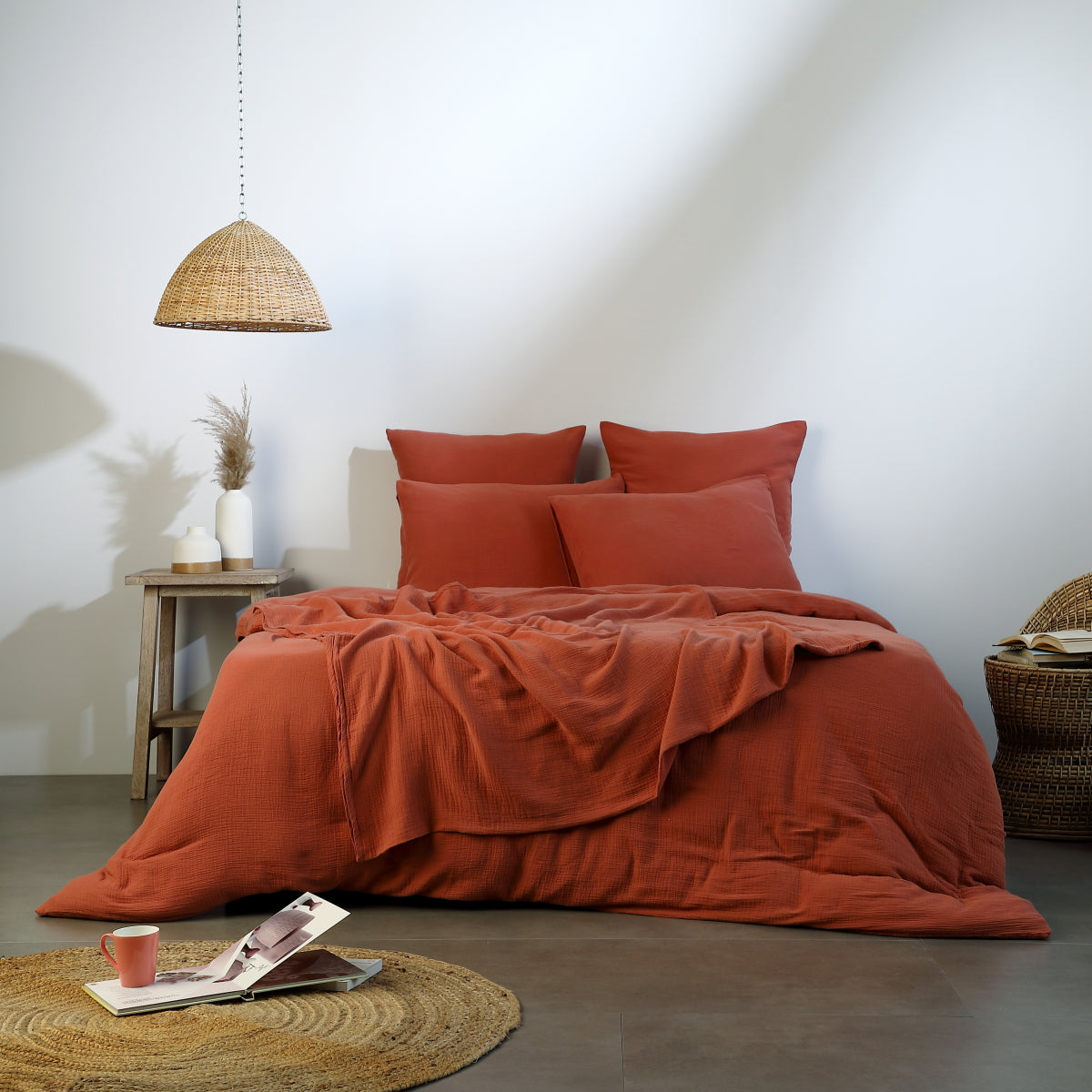 Copriletto in garza di cotone CARLA 230x250