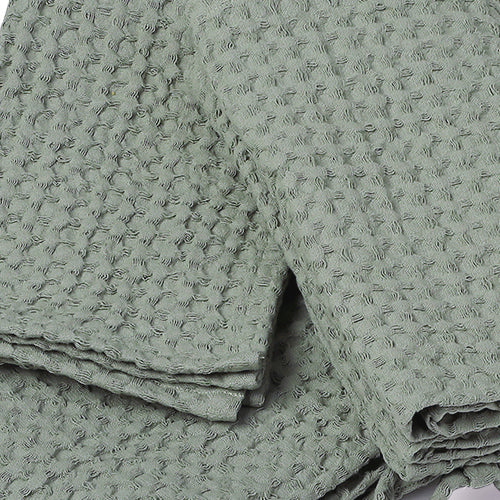Bath towel set (x3) in waffle cotton 90x150+50x100+30x50 DARIA