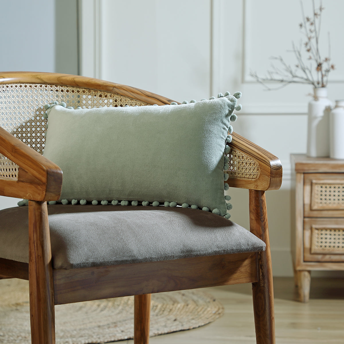 Housse de coussin velours de coton VELVET 50X30