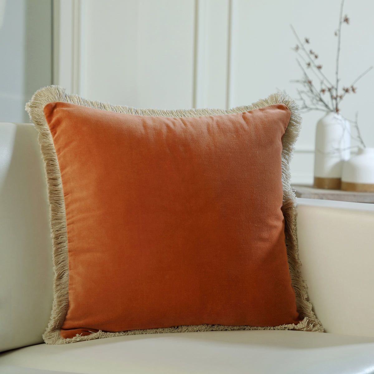 Fodera per cuscino in velluto di cotone RIVA 50x50