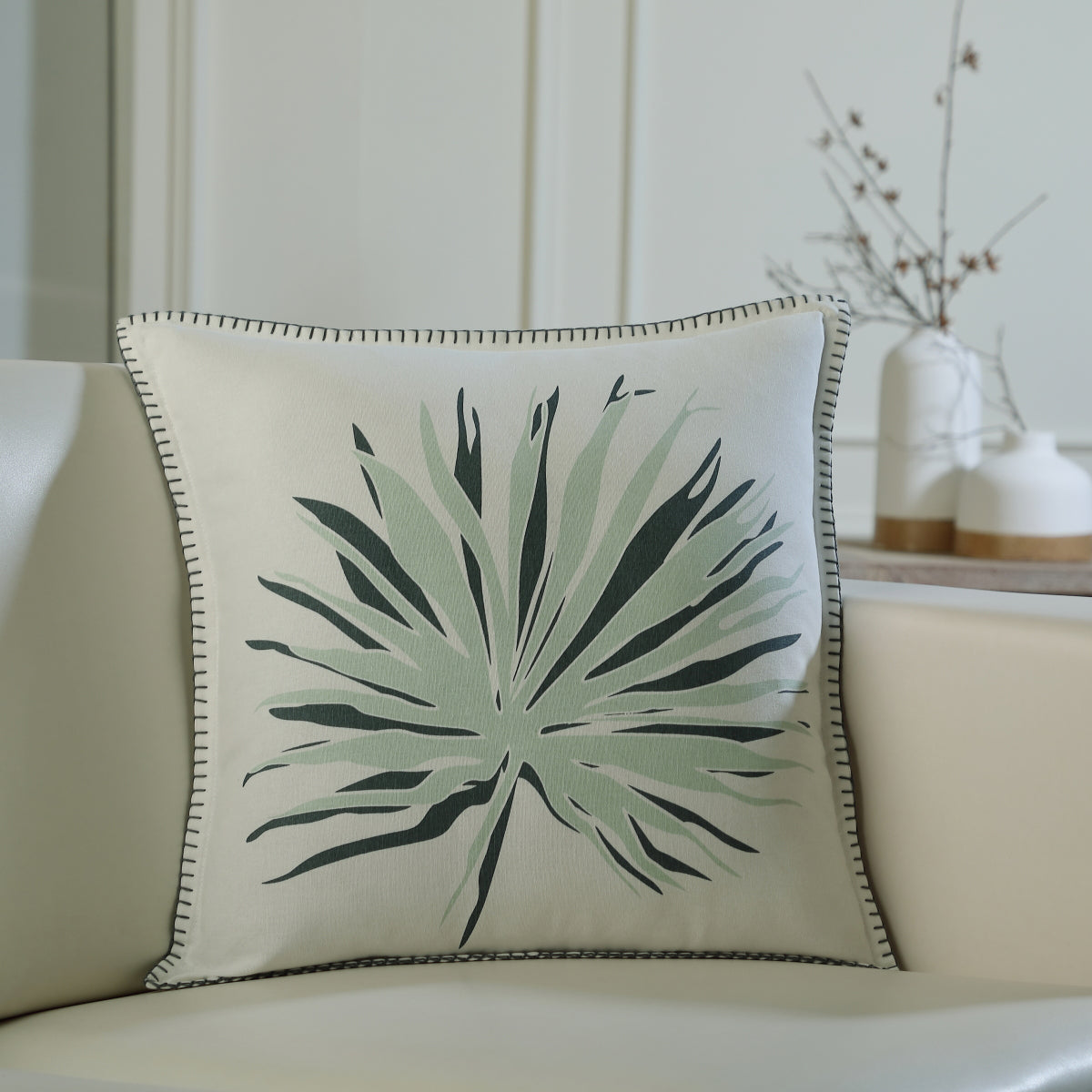 Housse de coussin toile de coton 50x50 PALMA