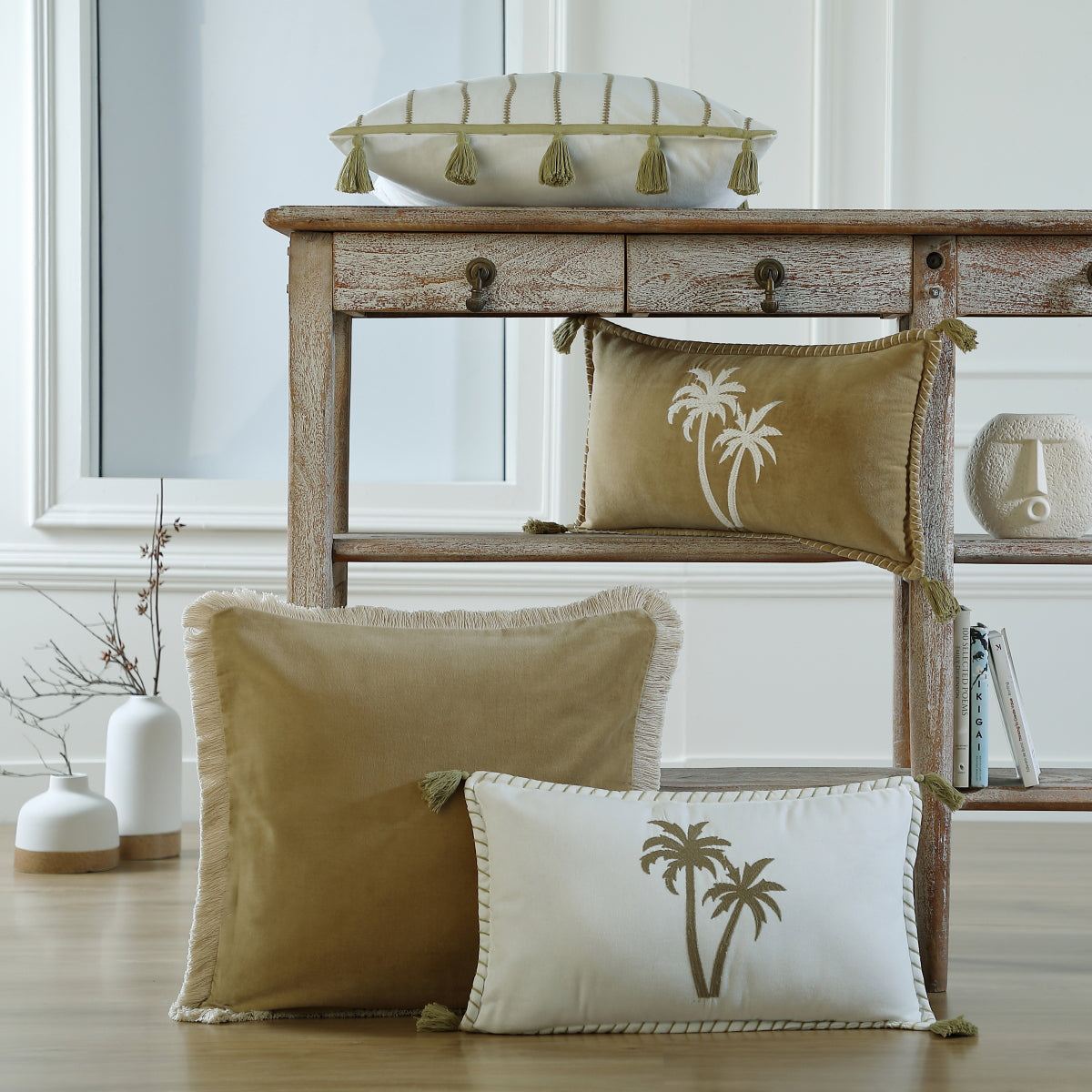 Housse de coussin velours de coton 50x30 OASIS VELOURS febronie.com