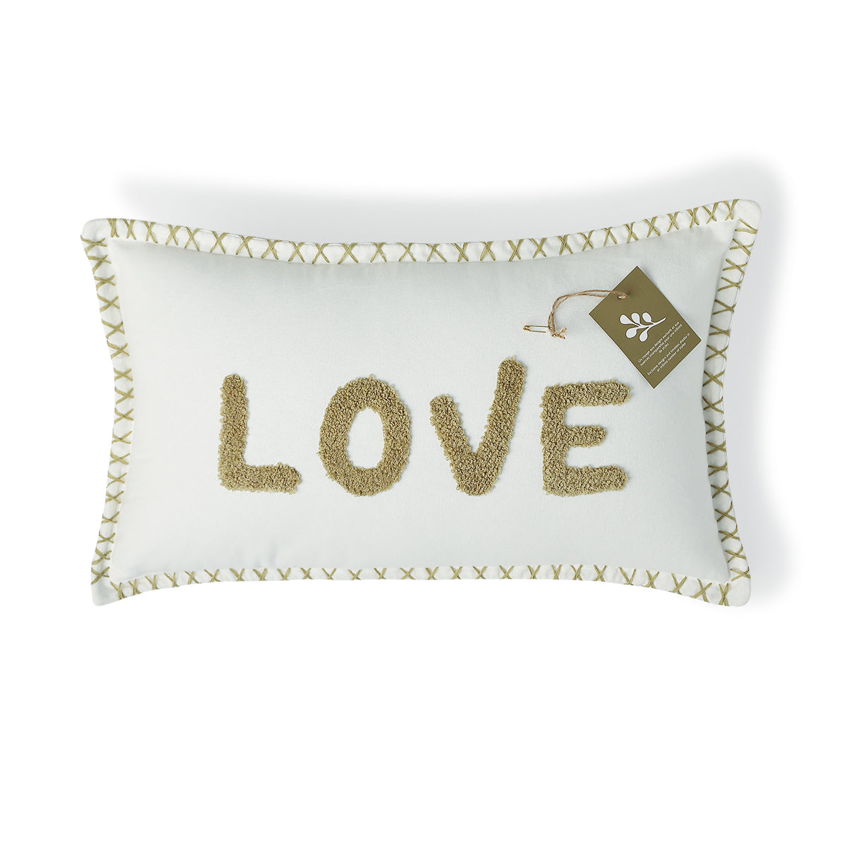 Housse de coussin toile de coton 50x30 XLOVE