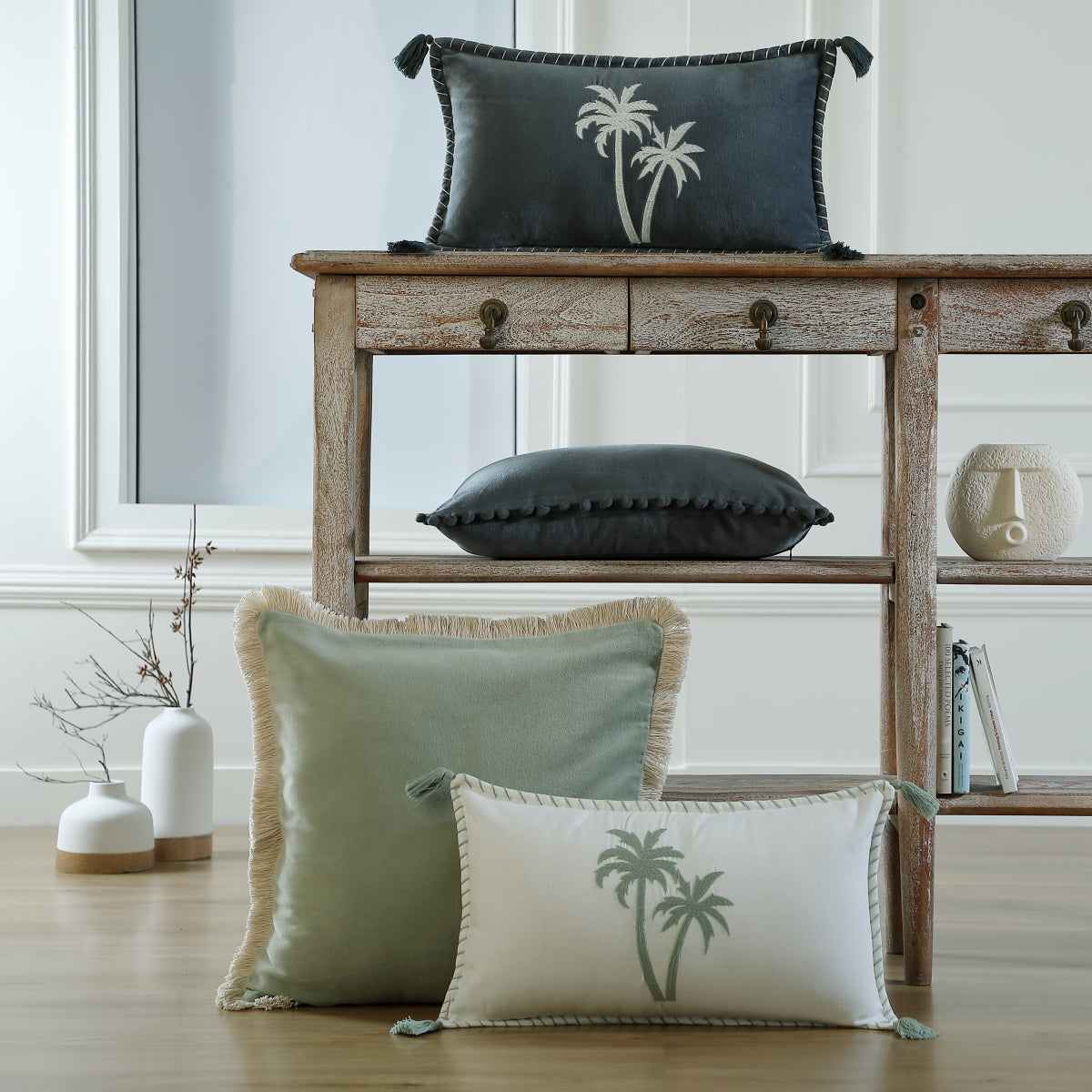 Cushion in cotton canvas 50X30 cm OASIS