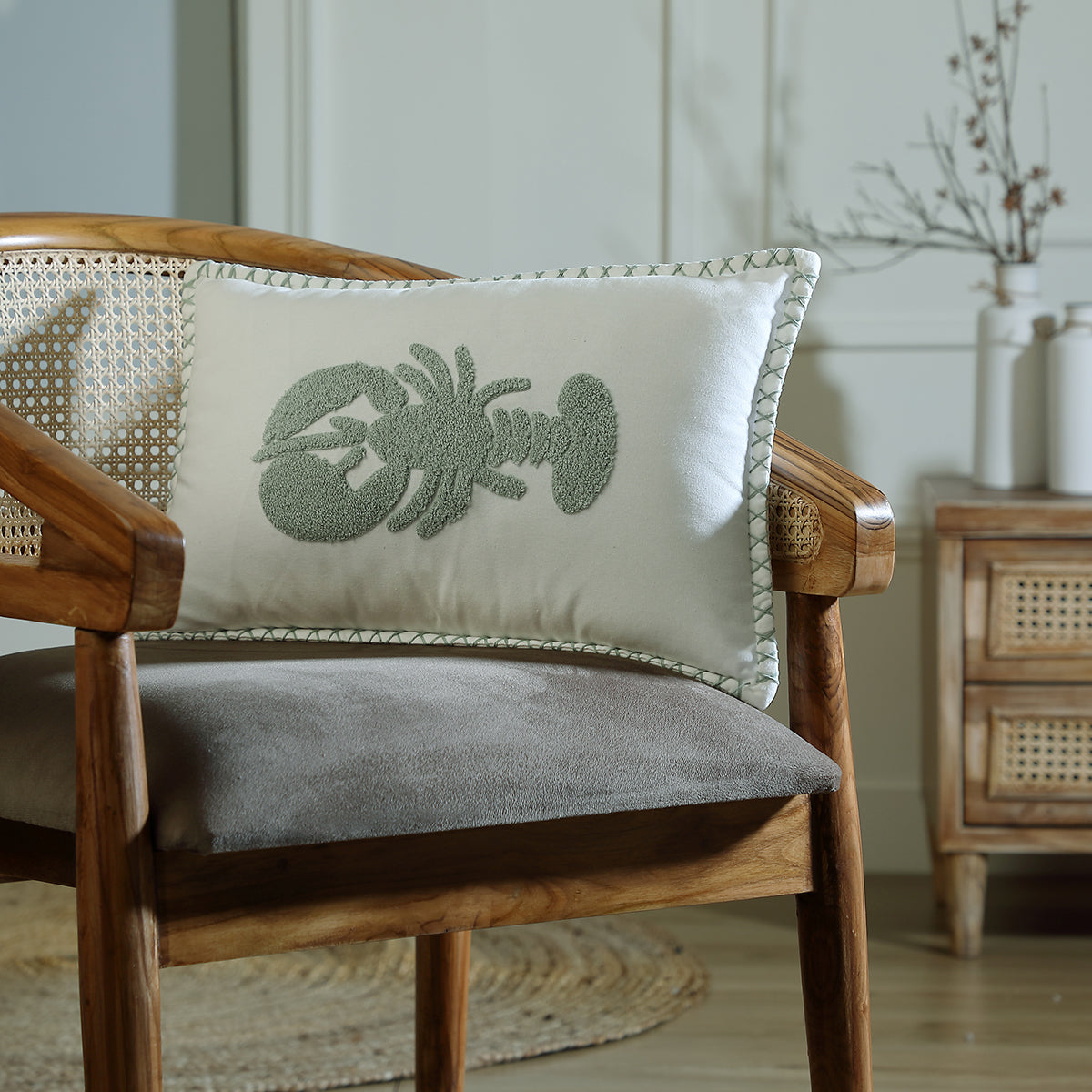 Cushion in cotton 50x30 LOBSTER