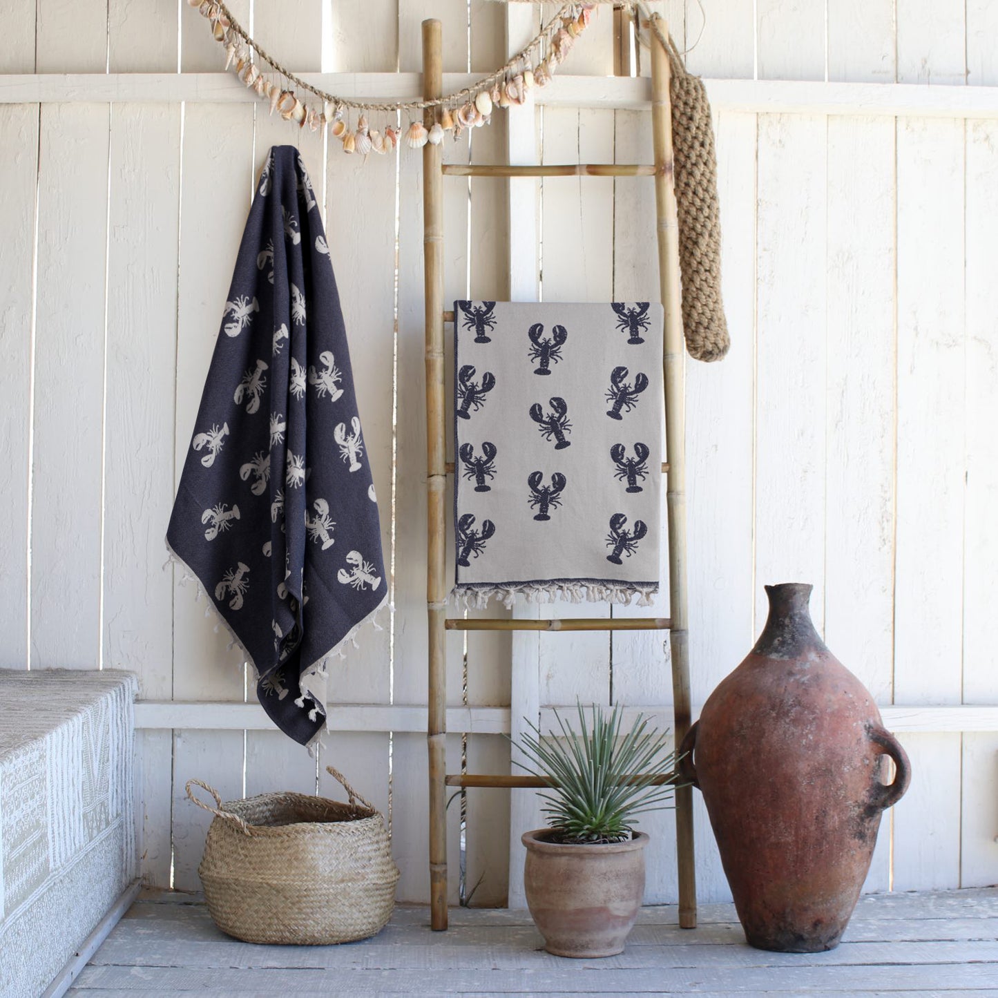 Fouta jacquard coton 100x200 HOMARD